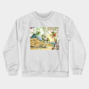 Asian Barn at Sunset Crewneck Sweatshirt